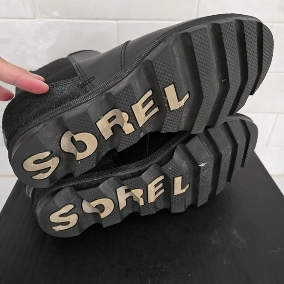 Sorel Joan of Arctic Leather Waterproof Wedge Ankle Boot Size Youth 5/Womens 6 - Picture 7 of 9